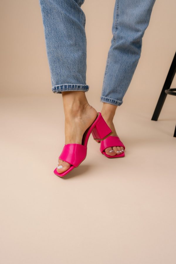 Saboti Dama toc gros Piele eco Fucsia (BS2055TR2305543) 119