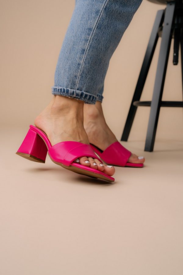 Saboti Dama toc gros Piele eco Fucsia (BS2055TR2305543) 121