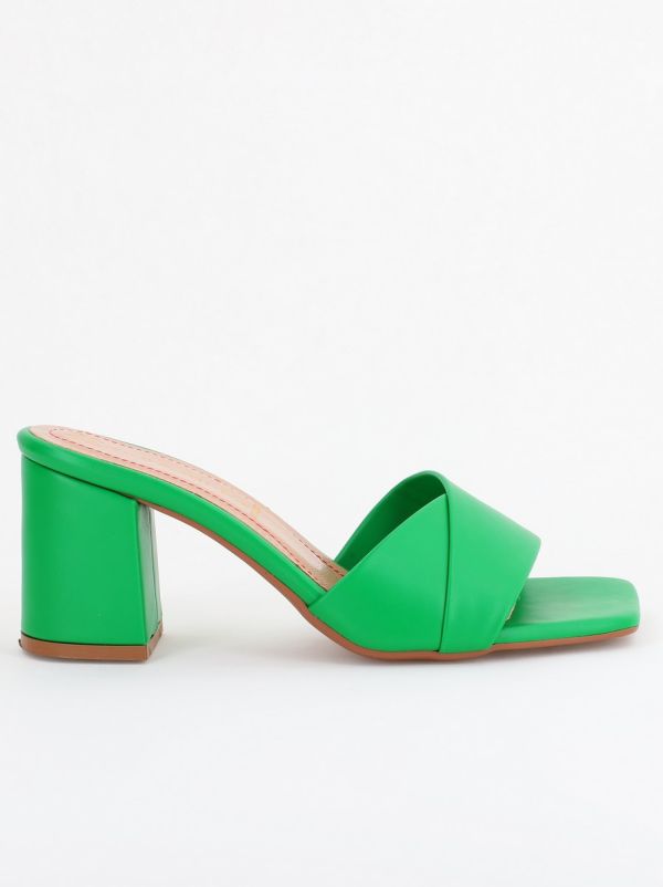 Saboti Dama toc gros Piele eco Verde (BS2055TR2305545) 122