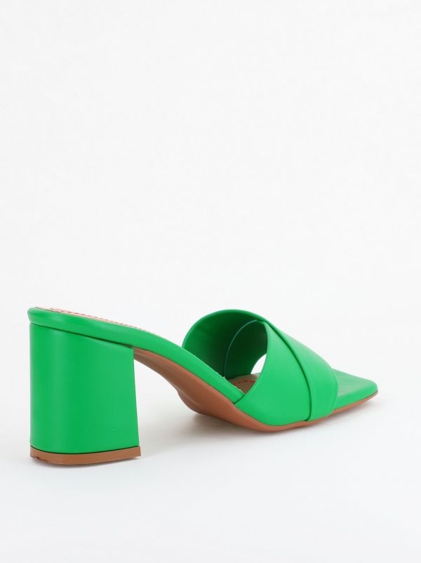 Saboti Dama toc gros Piele eco Verde (BS2055TR2305545) 124