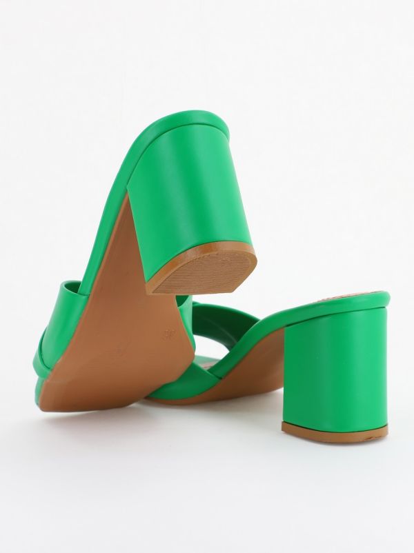 Saboti Dama toc gros Piele eco Verde (BS2055TR2305545) 126