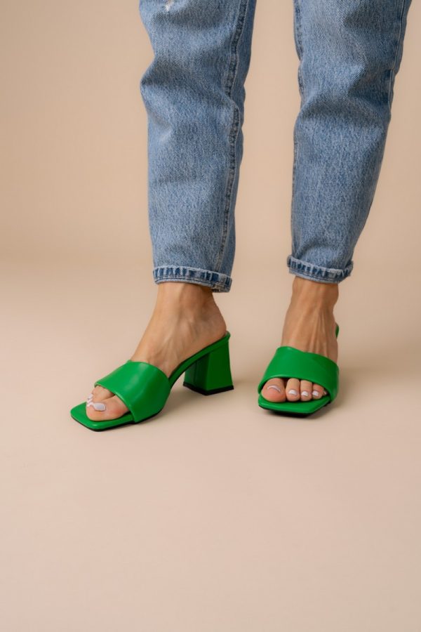 Saboti Dama toc gros Piele eco Verde (BS2055TR2305545) 119