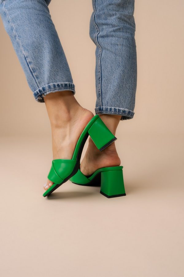 Saboti Dama toc gros Piele eco Verde (BS2055TR2305545) 123