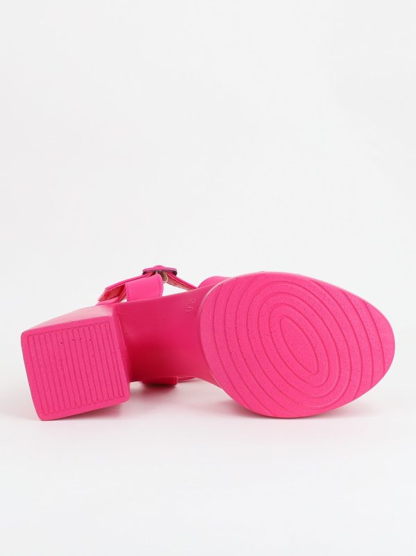 Sandale Dama cu Toc gros varf rotund Fuchsia BS630SN2305470 119