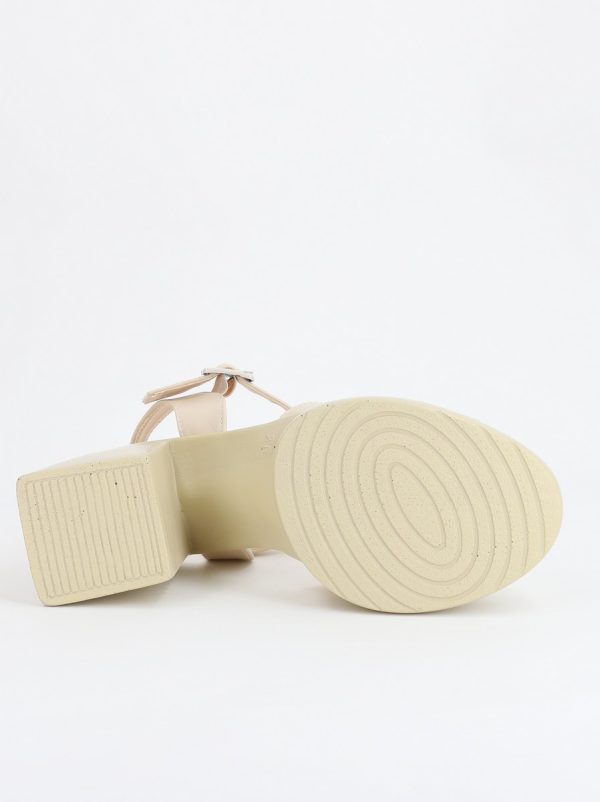 Sandale Dama cu Toc gros varf rotund Bej BS630SN2305469 120