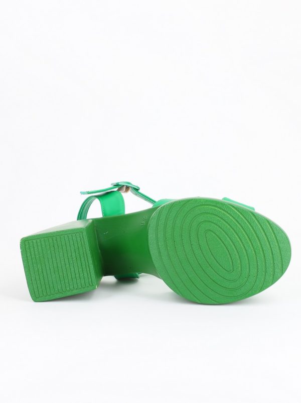 Sandale Dama cu Toc gros varf rotund Verde BS630SN2305466 120