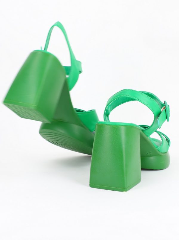 Sandale Dama cu Toc gros varf rotund Verde BS630SN2305466 121