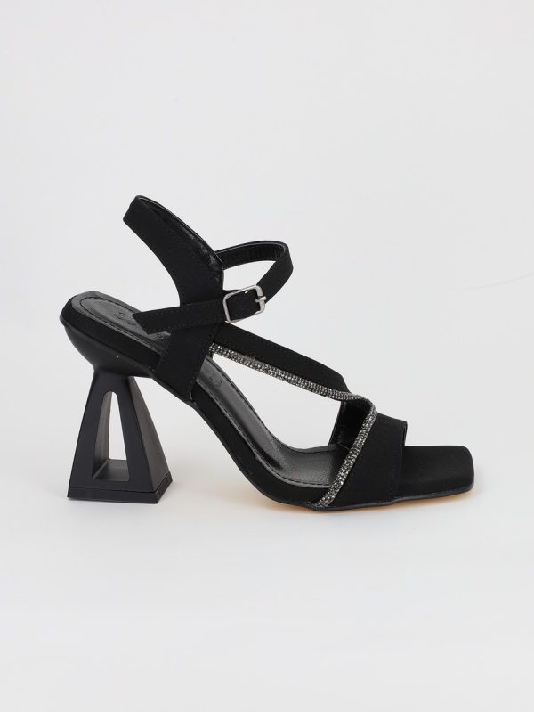 Sandale Dama cu Toc varf drept Piele Eco Negru (BS9058SN2305458) 119