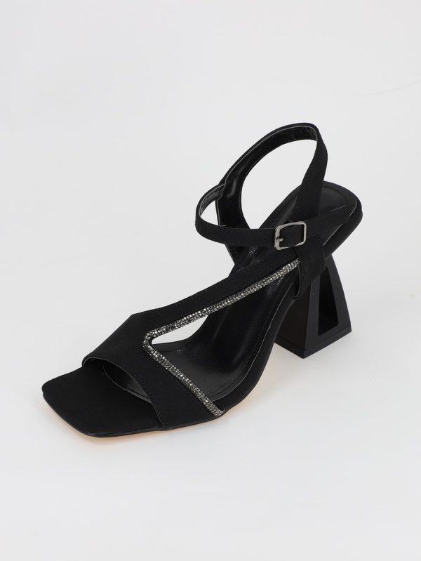 Sandale Dama cu Toc varf drept Piele Eco Negru (BS9058SN2305458) 122