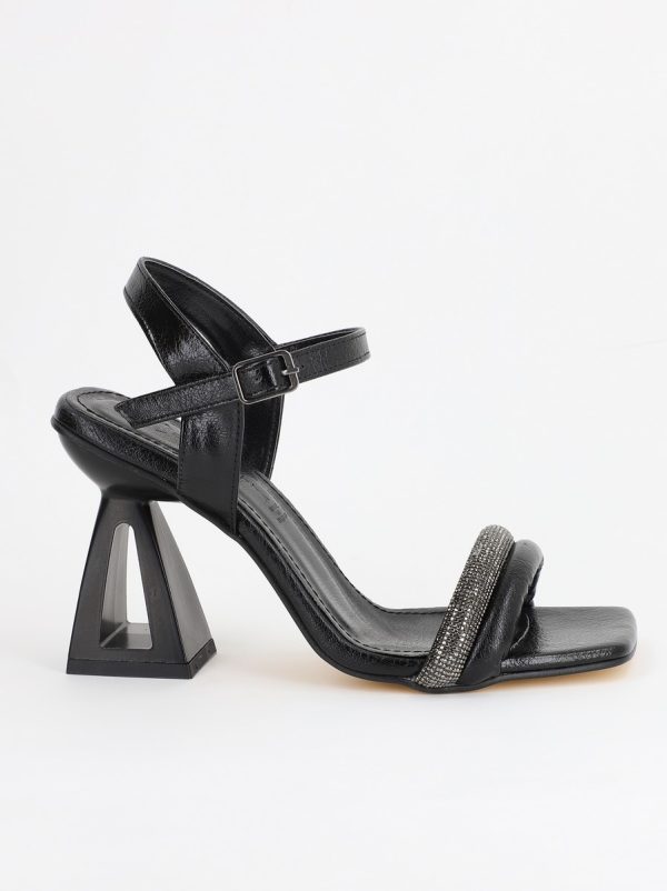 Sandale Dama cu Toc varf drept Piele Eco Negru BS9061SN2305451 119