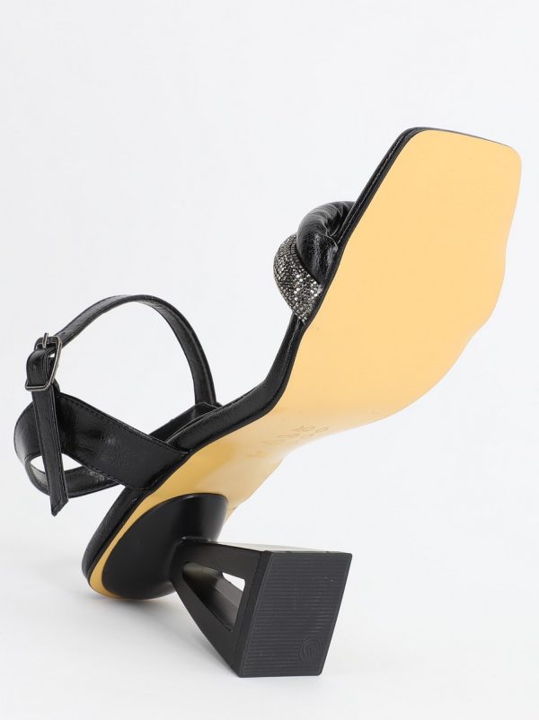 Sandale Dama cu Toc varf drept Piele Eco Negru BS9061SN2305451 123