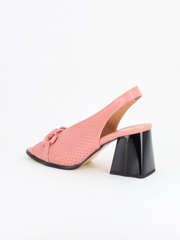 Sandale Toc Gros Varf Rotund Piele Ecologica roz (BS643SN2305487) 121