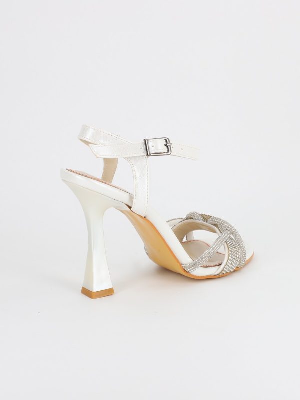 Sandale Toc Subtire Varf Rotund Alb (BS278SN2305497) 122