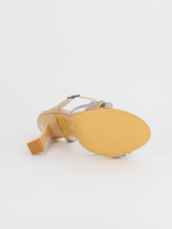 Sandale Toc Subtire Varf Rotund Bej (BS278SN2305498) 122