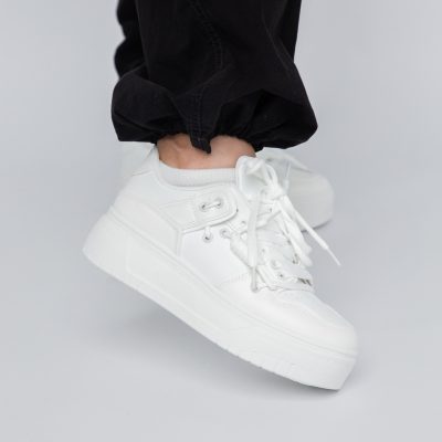 Pantofi sport dama cu talpa groasa alb (BS305A2307169)