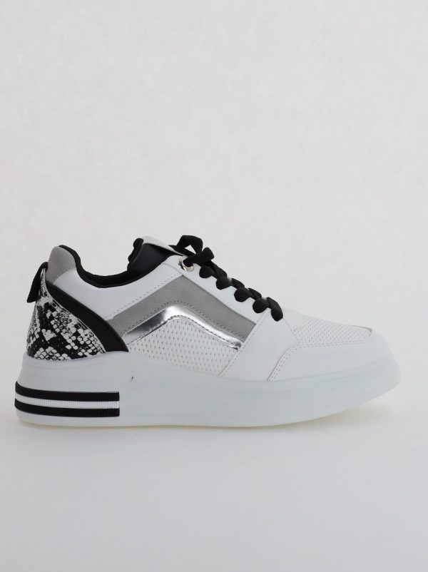 Pantofi sport dama design alb cu negru (BS209EV2307079) 120