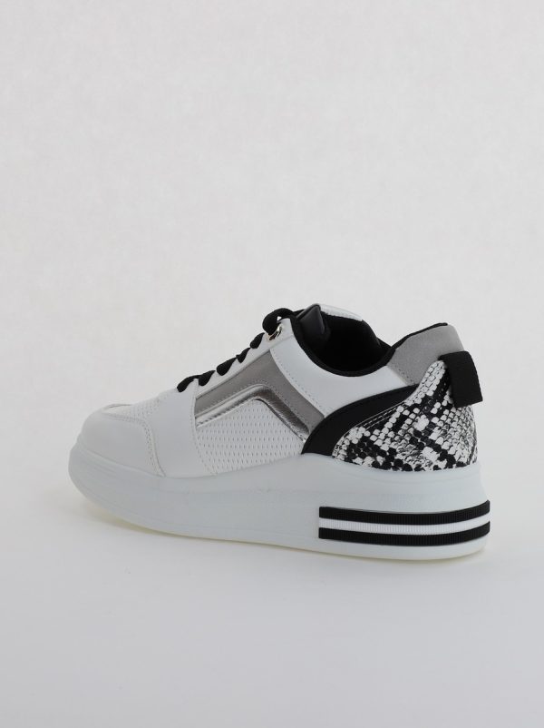 Pantofi sport dama design alb cu negru (BS209EV2307079) 124