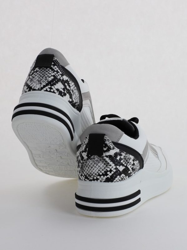 Pantofi sport dama design alb cu negru (BS209EV2307079) 125