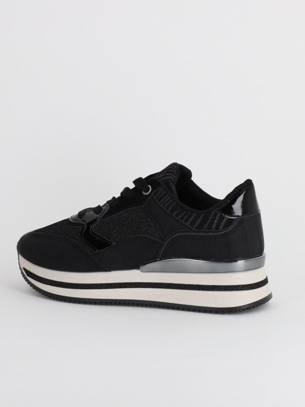 Pantofi sport dama cu elemete negru cu argintiu (BS203EV2307078) 121