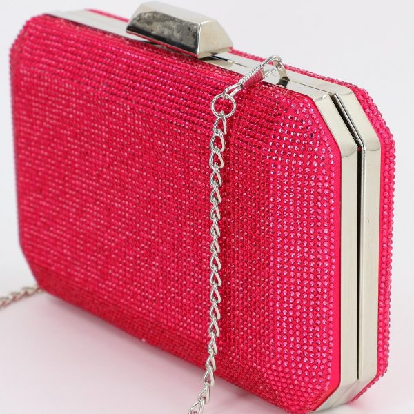 Geanta dama de evenimente speciale cu pietricele fuchsia BS5837LK2306734 121