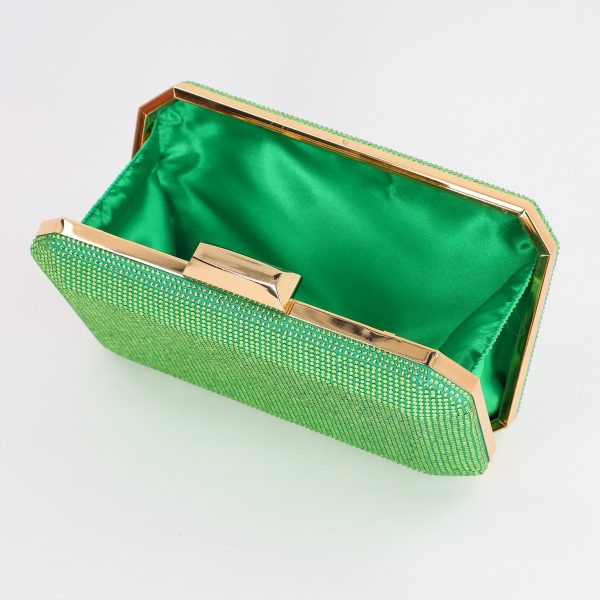 Geanta dama de evenimente speciale cu pietricele verde BS5837LK2306735 119
