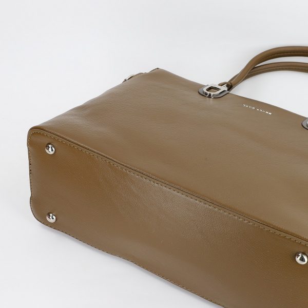 Geantă office damă din piele ecologică Verde olive texturată David Jones BS6563CM2307144 120