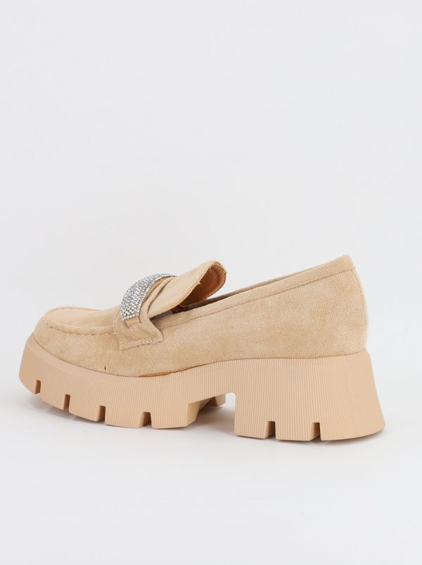 Mocasini Dama tapla groasa cu pietricele bej (BS1710G2307040) 120