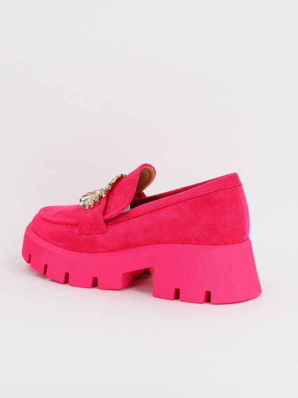 Mocasini Dama tapla groasa cu pietricele Fuchsia (BS1709G2307033) 121
