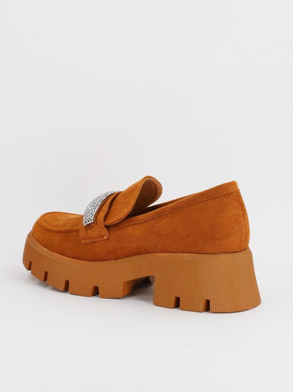 Mocasini Dama tapla groasa cu pietricele Camel (BS1710G2307039) 123