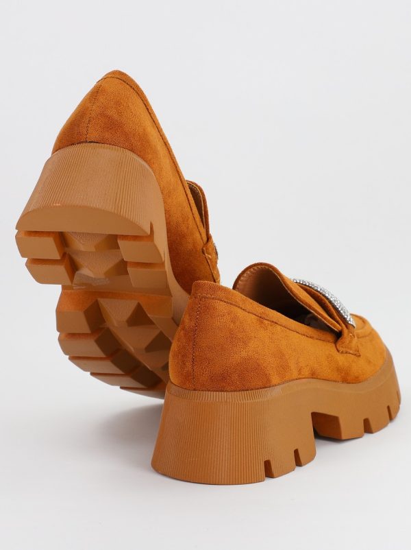 Mocasini Dama tapla groasa cu pietricele Camel (BS1710G2307039) 120