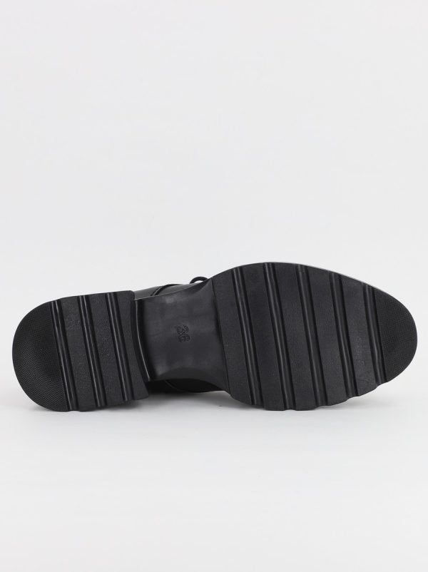 Pantofi Casual Dama negru mat Piele Ecologica cu Varf Rotund - BS707P2307016 122