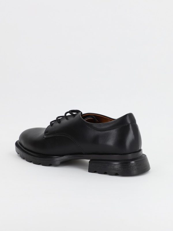 Pantofi Casual Dama negru mat Piele Ecologica cu Varf Rotund - BS707P2307016 119