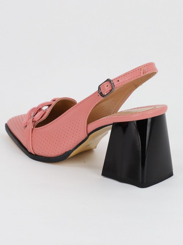 Pantofi Dama cu Toc Gros roz pudra BS740AY2306609 119