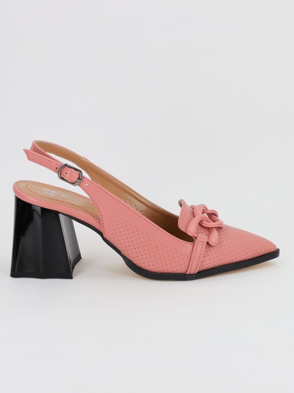 Pantofi Dama cu Toc Gros roz pudra BS740AY2306609 120