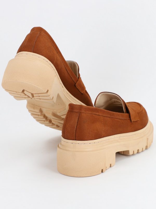 Pantofi Loafers Dama Piele Eco Maro mat Varf Rotund - BS200AY2307013 119