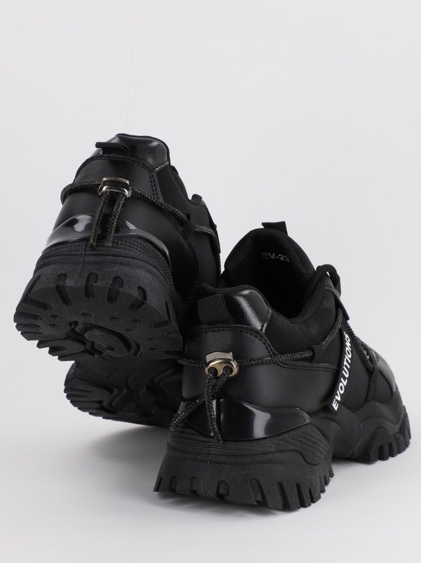 Pantofi sport dama cu banda cu pietricele negru (BS231EV2307122) 120