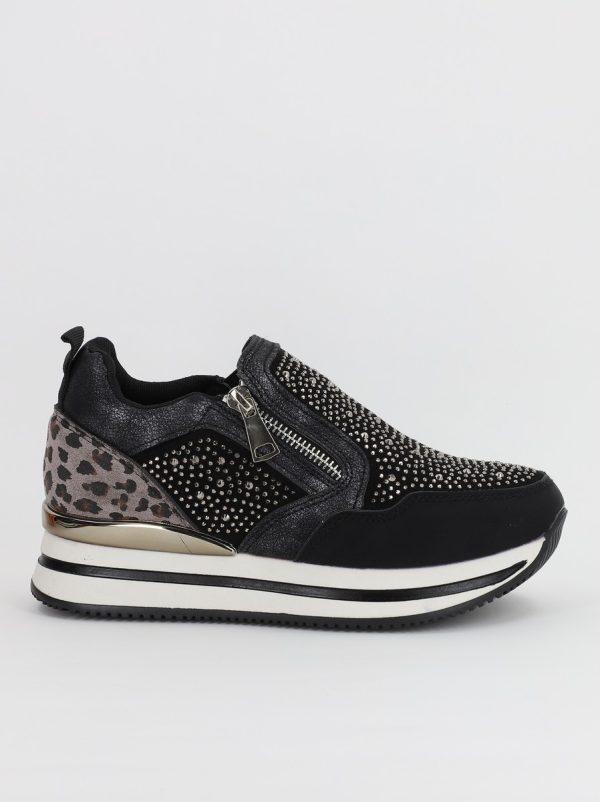 Pantofi sport dama cu cristale negru (BS202EV2307075) 122