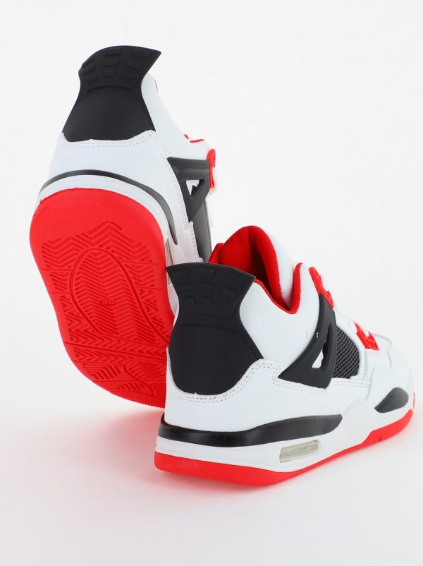 Pantofi sport dama cu elemente alb cu rosu (BS223EV2307105) 119