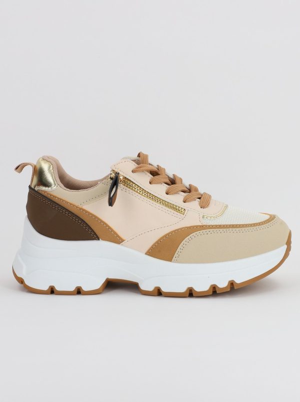 Pantofi sport dama cu elemente design bej (BS212EV2307086) 122