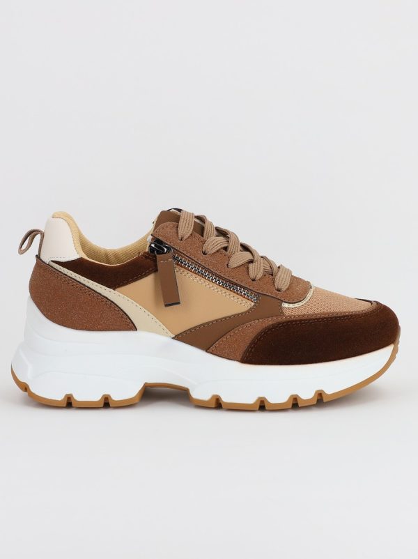 Pantofi sport dama cu elemente design cafeniu(BS212EV2307088) 122