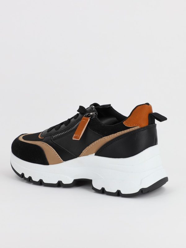 Pantofi sport dama cu elemente design negru (BS212EV2307087) 124
