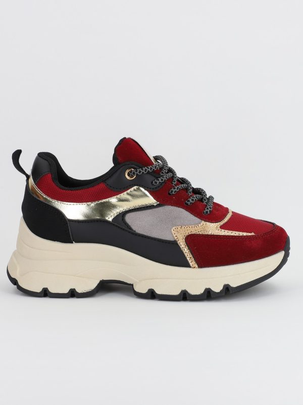 Pantofi sport dama cu elemente design visniu(BS211EV2307084) 120