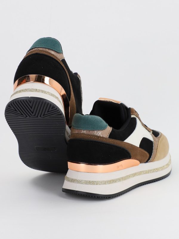 Pantofi sport dama cu elemente negre cu auriu (BS201EV2307070) 120