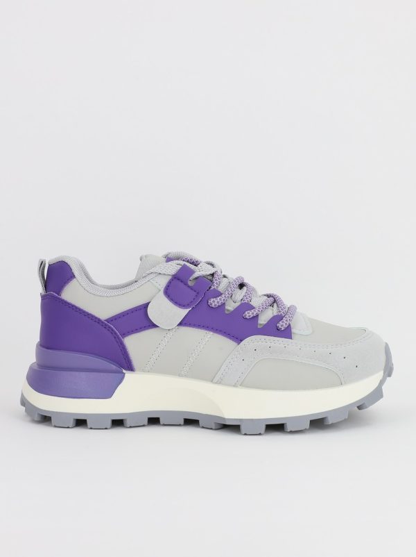 Pantofi sport dama cu sireturi mov (BS259EV2307136) 122