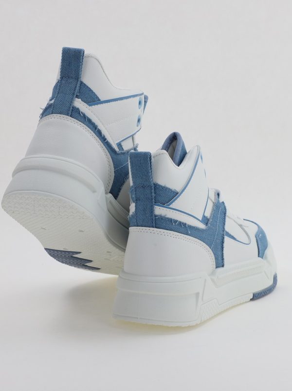 Pantofi sport dama inalti talpa groasa alb albastru (BS233EV2307123) 120