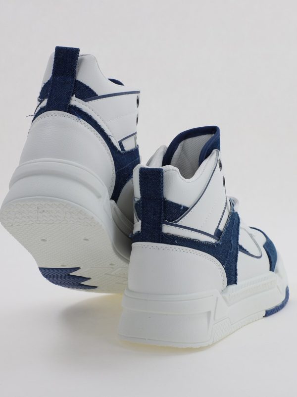 Pantofi sport dama inalti talpa groasa alb bleumarin (BS233EV2307124) 120