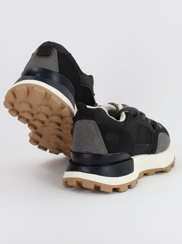 Pantofi sport dama negru cu talpa bej (BS258EV2307131) 120
