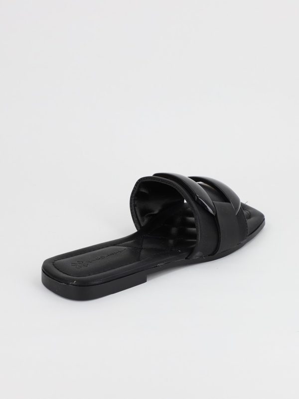 Saboti Dama Piele Ecologica cu ornamente Negru Mat BS208TR2306656 124