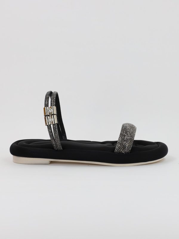 Sandale Dama cu banda cristale negru (BS322SN2306668) 119