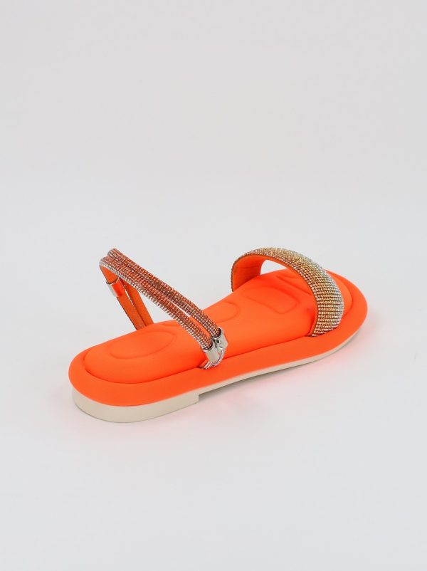 Sandale Dama cu banda cristale portcaliu (BS322SN2306667) 120
